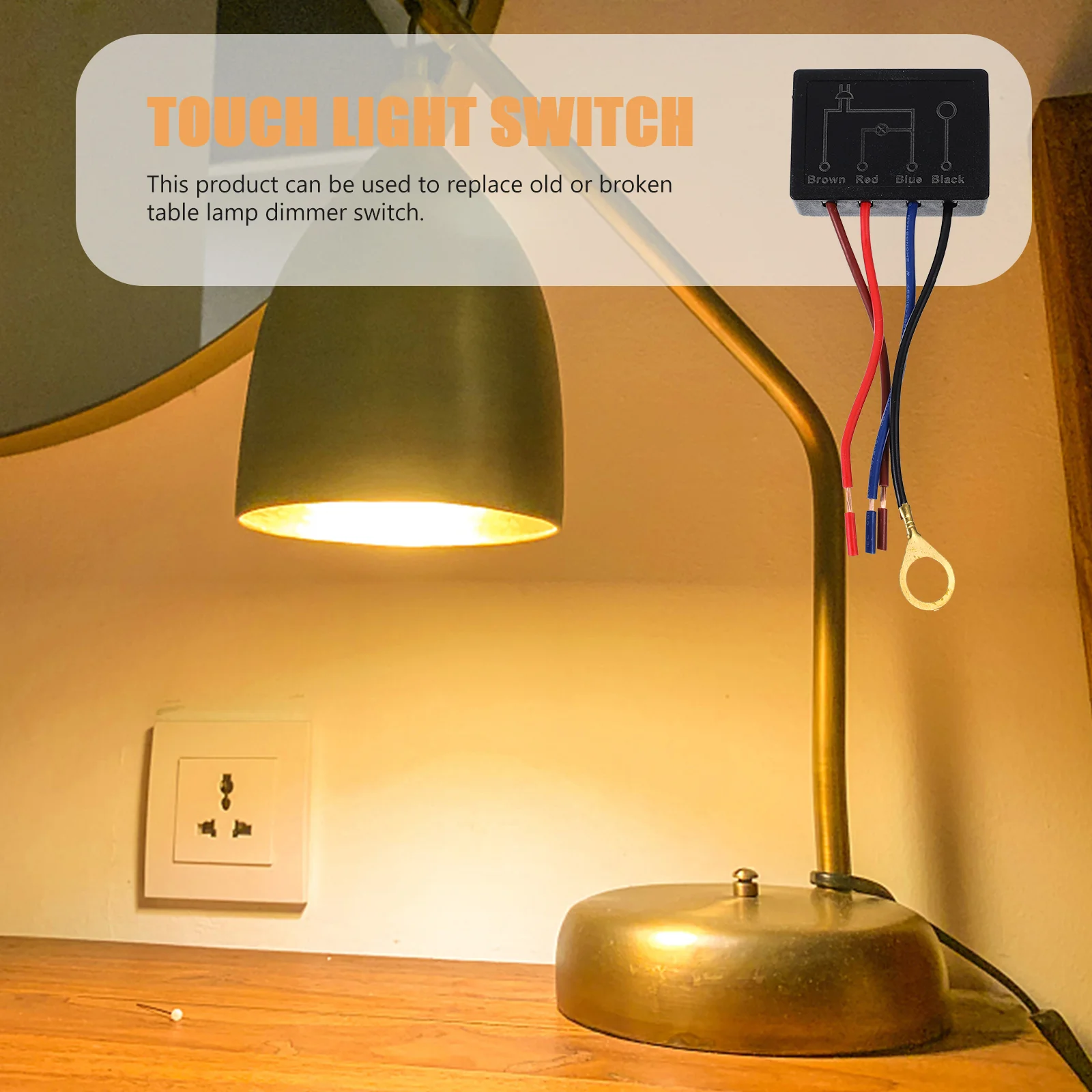 2 Pcs Table Lamp Touch Switch Light Sensor Replacement Accessories for Dimmer Control Vintage Desk