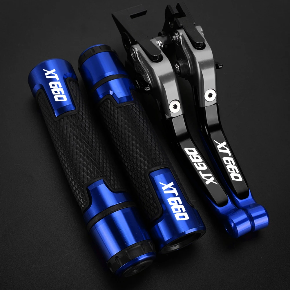 

Motorcycle Accessories Adjustable Brake Clutch Levers Handlebar grips ends FOR YAMAHA XT660R XT 660R 2004-2017 2016 2015 2014