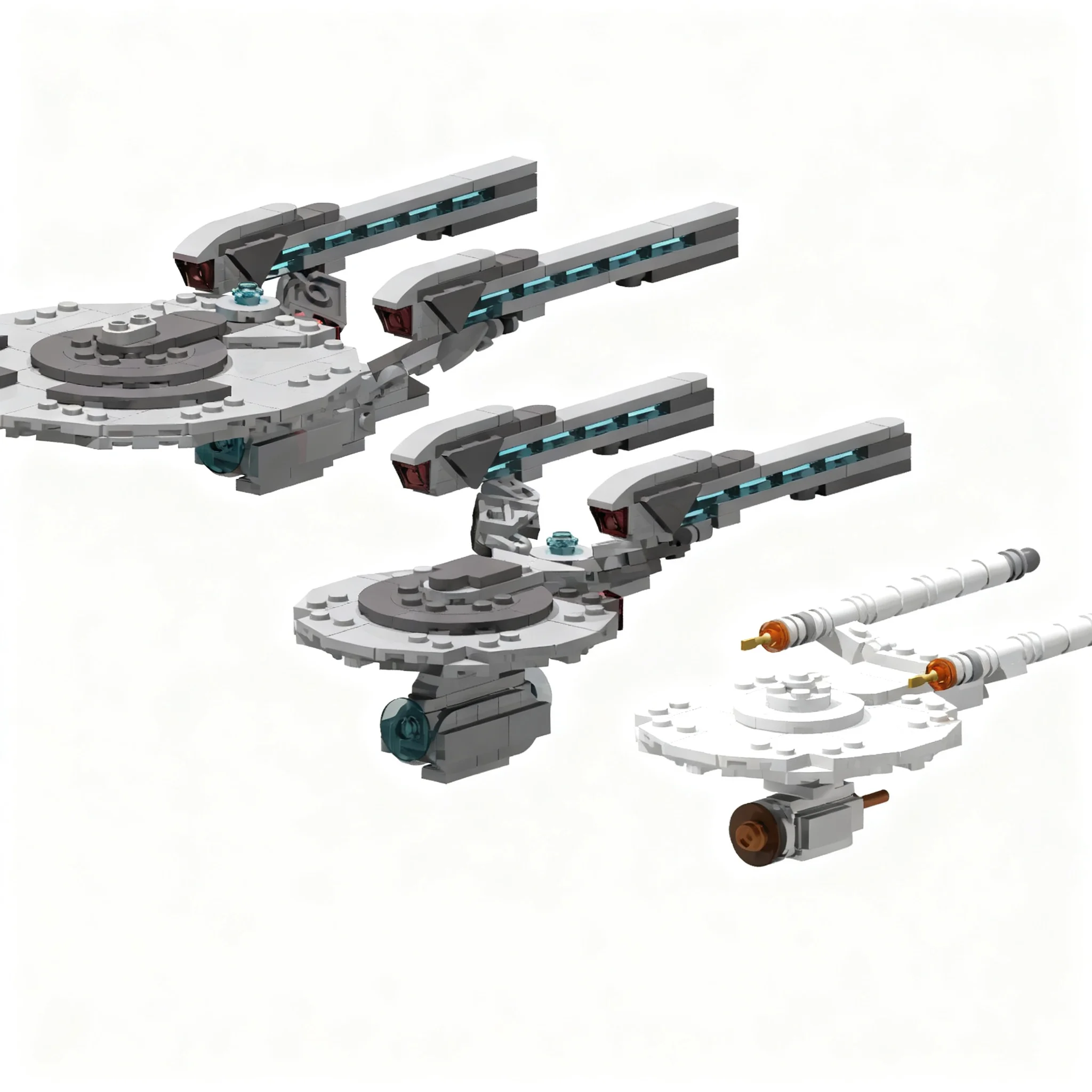 166pcs MOC Space Plymouth-Class Utility Cruiser from STO Model Christmas Gift Creative Home Decor Desk Display
