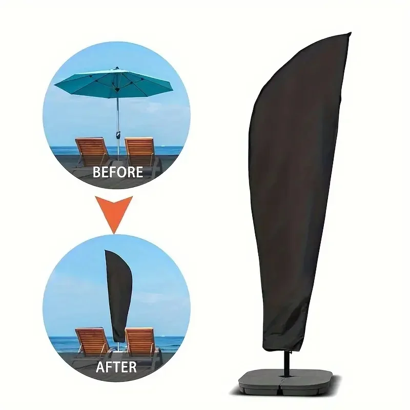 غطاء مظلة خارجي مقاوم للماء شديد التحمل مع سحاب إغلاق #3