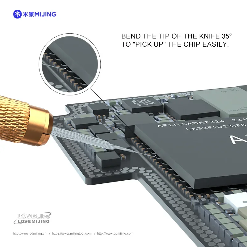 MIJING DP-18 DP-19 DP-08 5x Maintenance Blade Manual Polishing Disassembly Remove Adhesive Repair Blade Chip Disassembly Blade