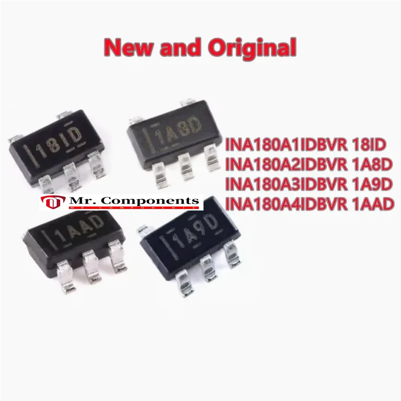 

10 шт. INA180A1IDBVR 18ID INA180A2IDBVR 1A8D INA180A3IDBVR 1A9D INA180A4IDBVR 1AAD SOT23-5 Микросхема индукционного усилителя тока