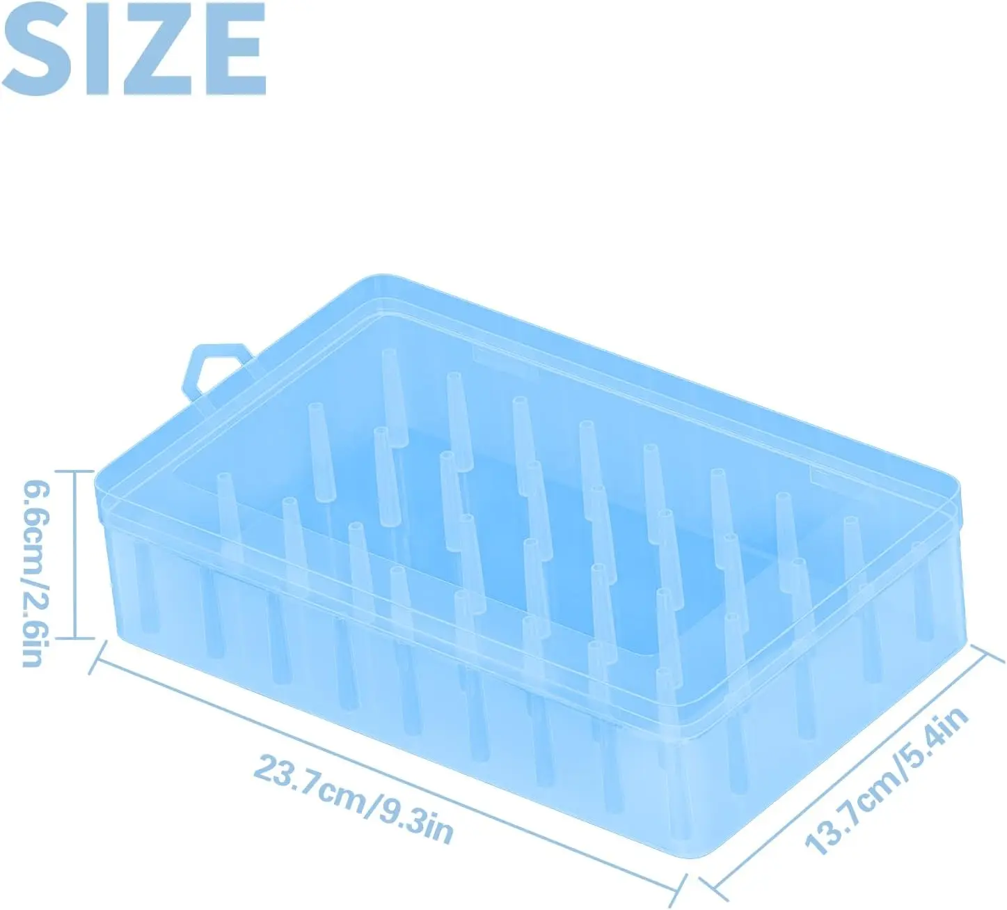 Scatola portaoggetti per fili da cucito a 42 assi Custodia da trasporto per bobina Porta contenitore Organizzatore trasparente per riporre filo per