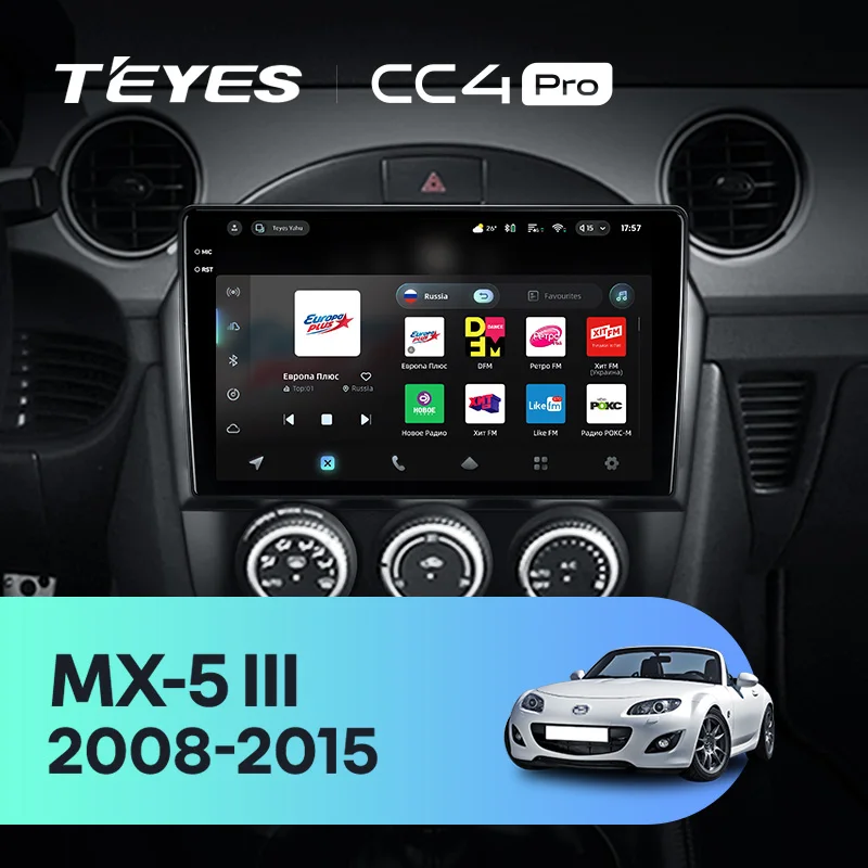 TEYES CC4 PRO For Mazda MX-5 III 3 NC 2008 - 2015 CarPlay Radio Multimedia Stereo Car play Android Auto 2DIN Autoradio
