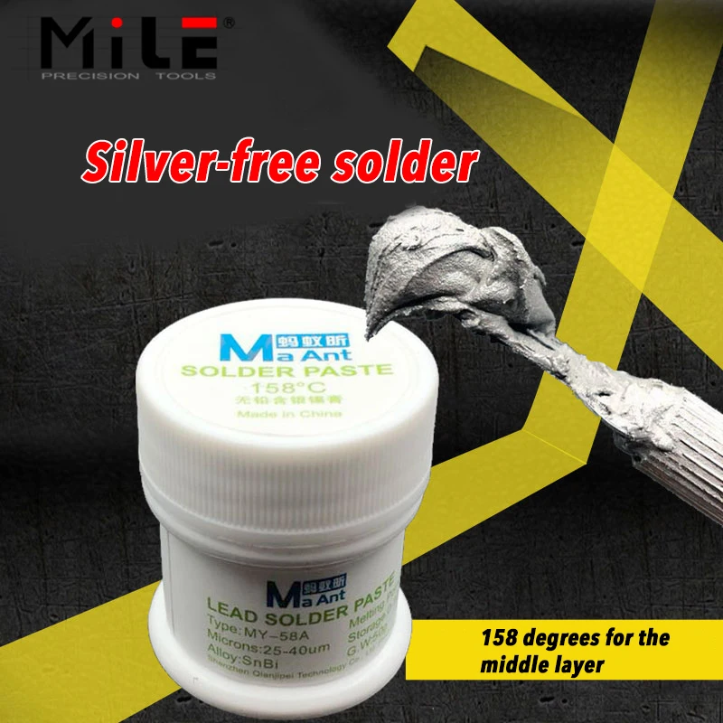 MILE Professional 183/158 Degree Lead Free/Solder Paste Medium Temperature low Temperature iphone X Middle Layer Welding Flux