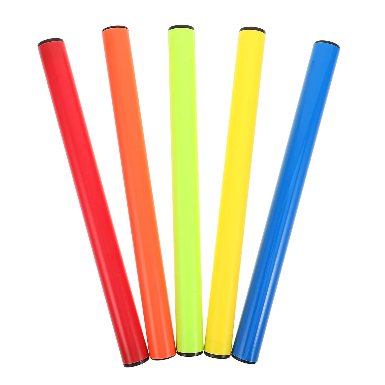 5Pcs Plastic Resistant Track Relay Baton Multicolor Lightweight Corrosion School Pe Sports Running Outdoor Practice