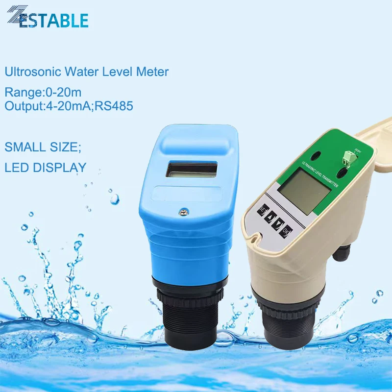 Sensore di livello dell\'acqua ad ultrasuoni 0-20 metri con misuratore di livello del serbatoio dell\'acqua ad ultrasuoni RS485