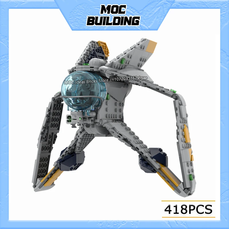 

﻿MOC Building Blocks Space Movie Series Starfighter Model DIY Assemble Bricks Creative Fighter Ship Toys Collection Holiday Gift