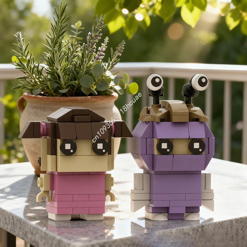 

196pcs MOC Boo Monters Inc Brickheadz Brickheadzed Model Building Blocks Toys Construction DIY Idea Brick Christmas Gifts Kids