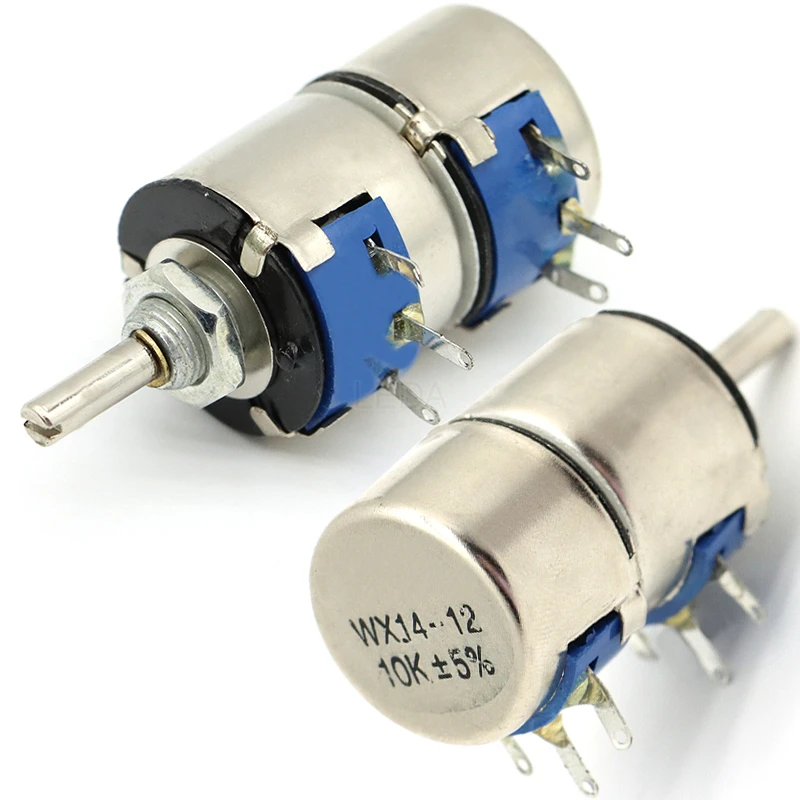 1Pcs WX14-12 3W double precision single coil wound potentiometer resistance WX14-32 1K 2K2 4K7 10K