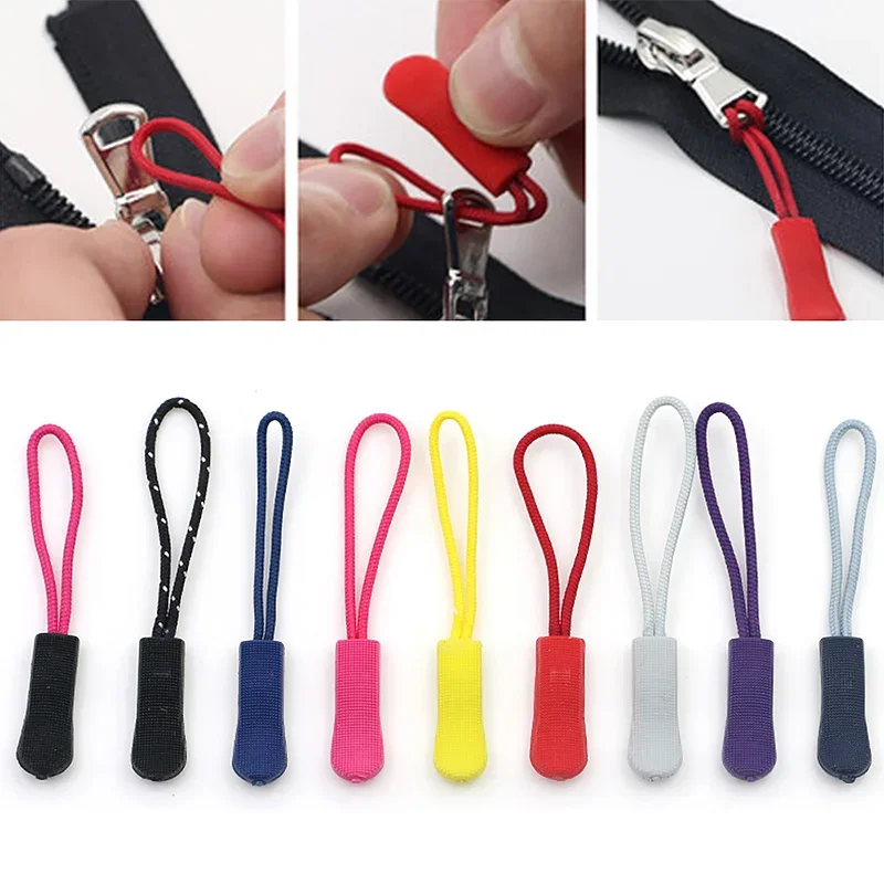 10 piece backpack zipper handle, clothing store anchor, zipper rope, spare rope label