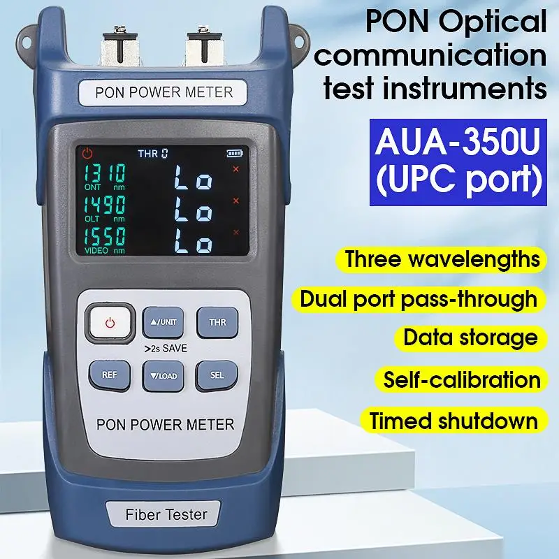 Top! AUA-350A/U APC/UPC port(optional) Fiber Optical PON Power Meter FTTX/ONT/OLT 1310/1490/1550nm