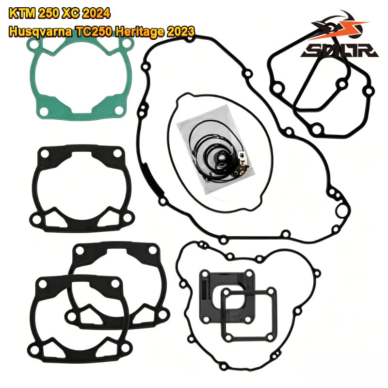 SNOR Complete Rebuild Gasket Kit For KTM 250 XC Husqvarna TC250 Heritage 2023 2024 Motorcycle Engine Replacement Sealing Parts