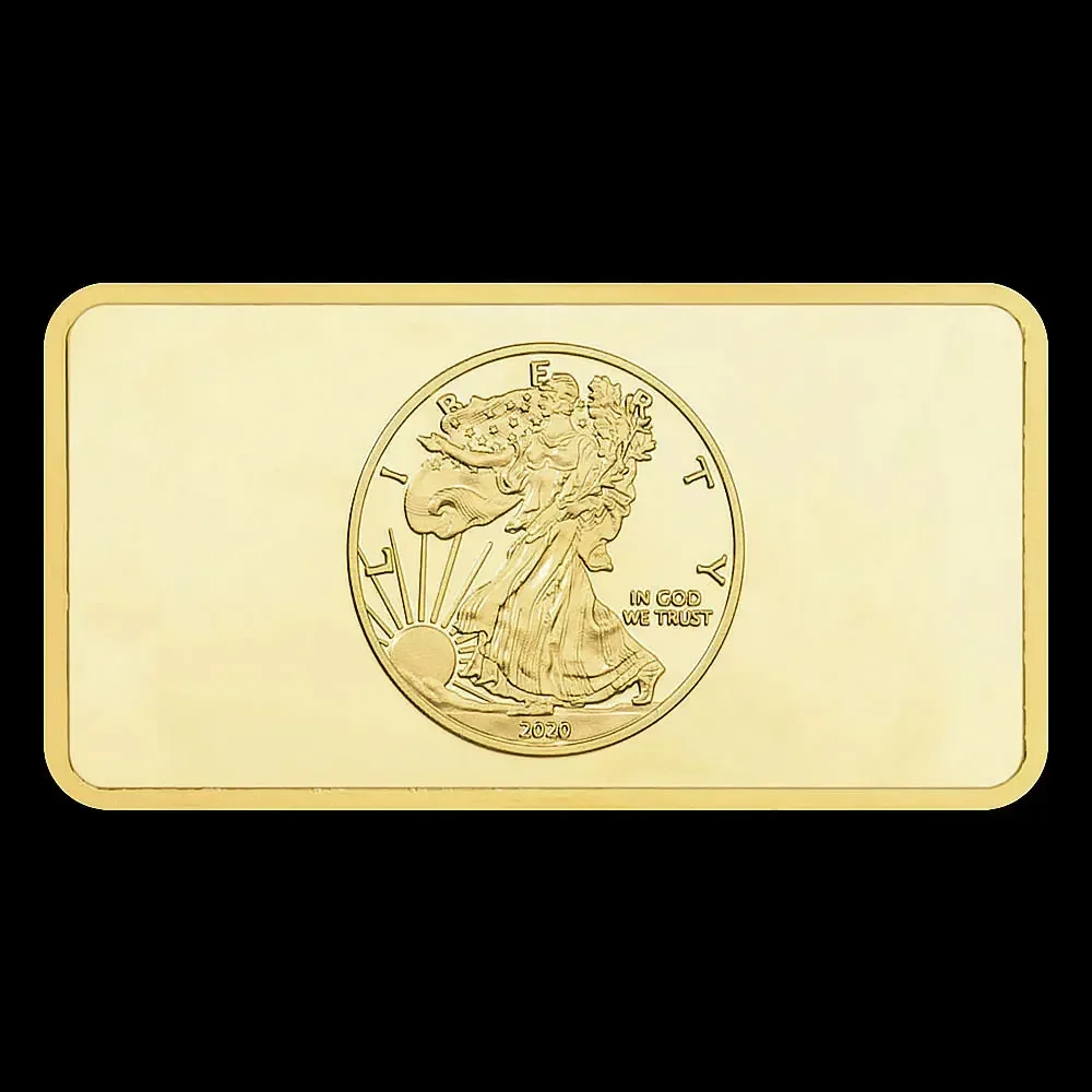 United States of America Statue of Liberty Commemorative Coin Golden Plated Gold Bar Collection Coins