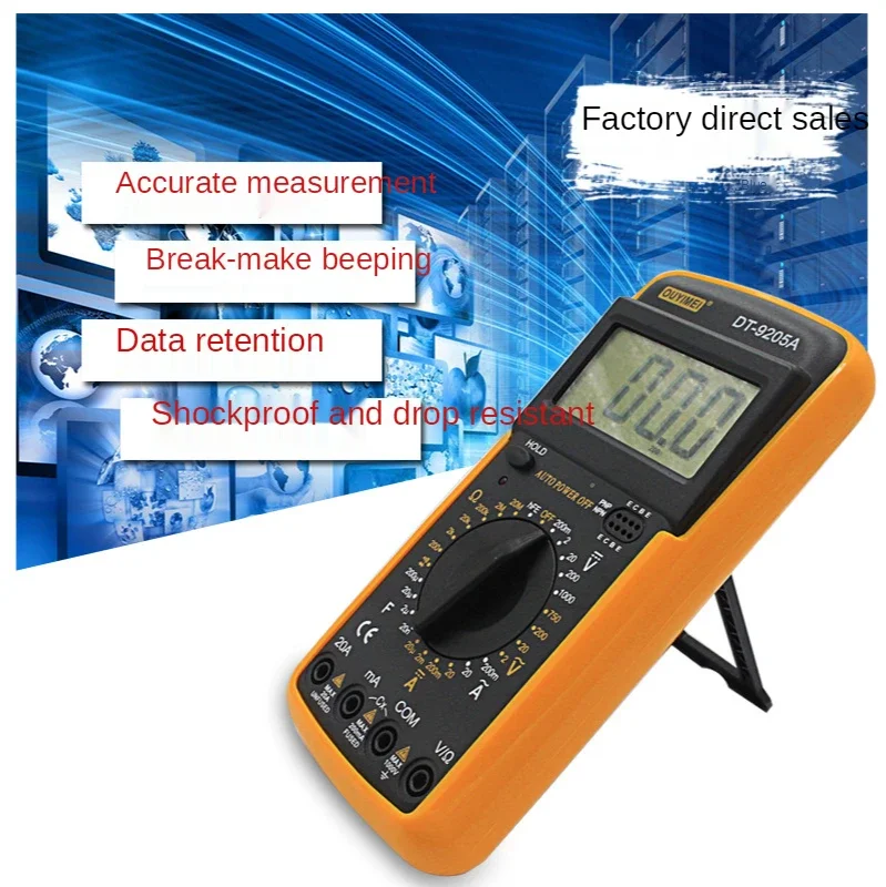

OYM9205A Цифровой мультиметр с автоматическим отключением, многофункциональный высококачественный универсальный измеритель DT9205A, удобный с зуммером