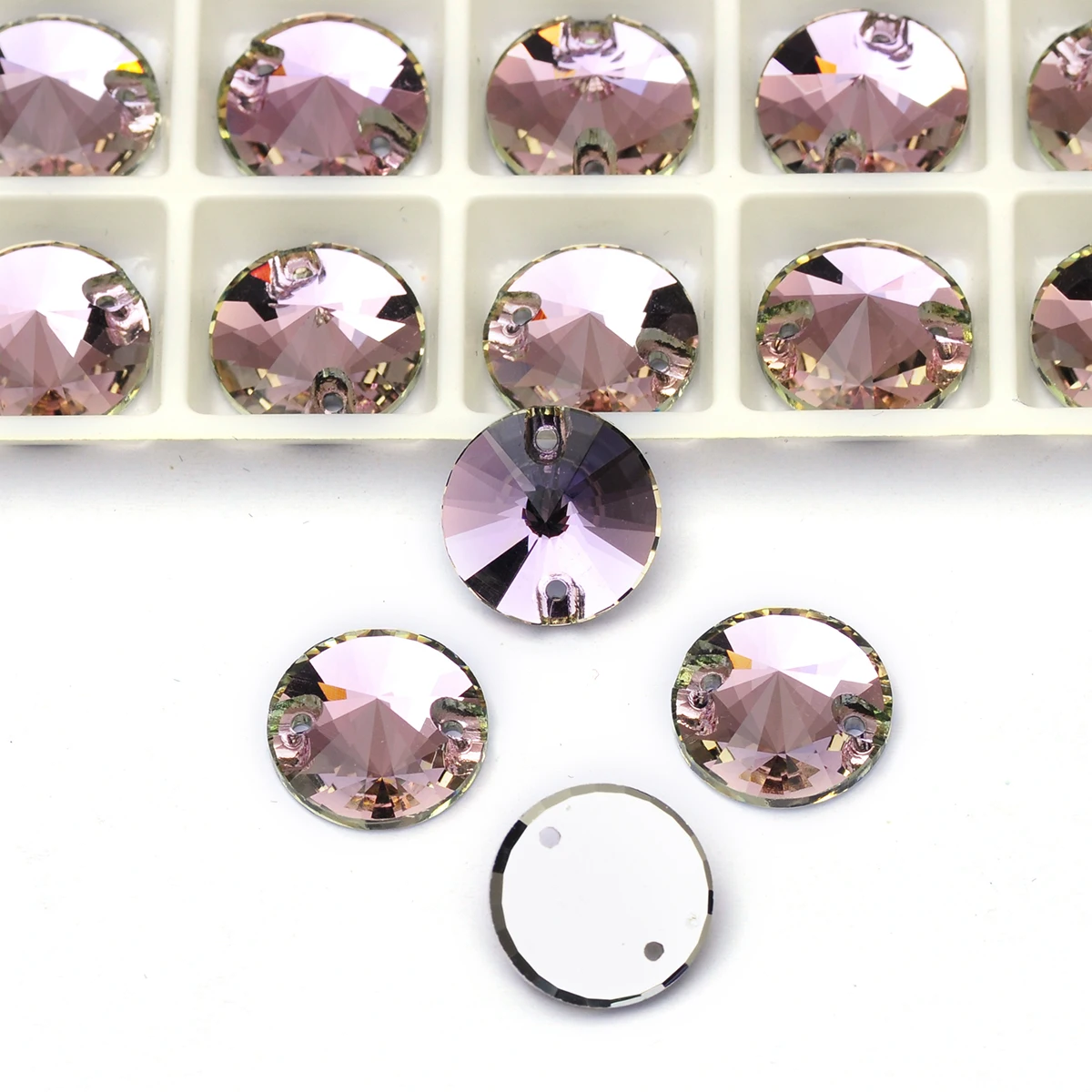 

Vitrail Light K9 Strass Sew-On Rivoli Круглое хрустальное стекло Пришивные стразы Камни для одежды Платья Одежда