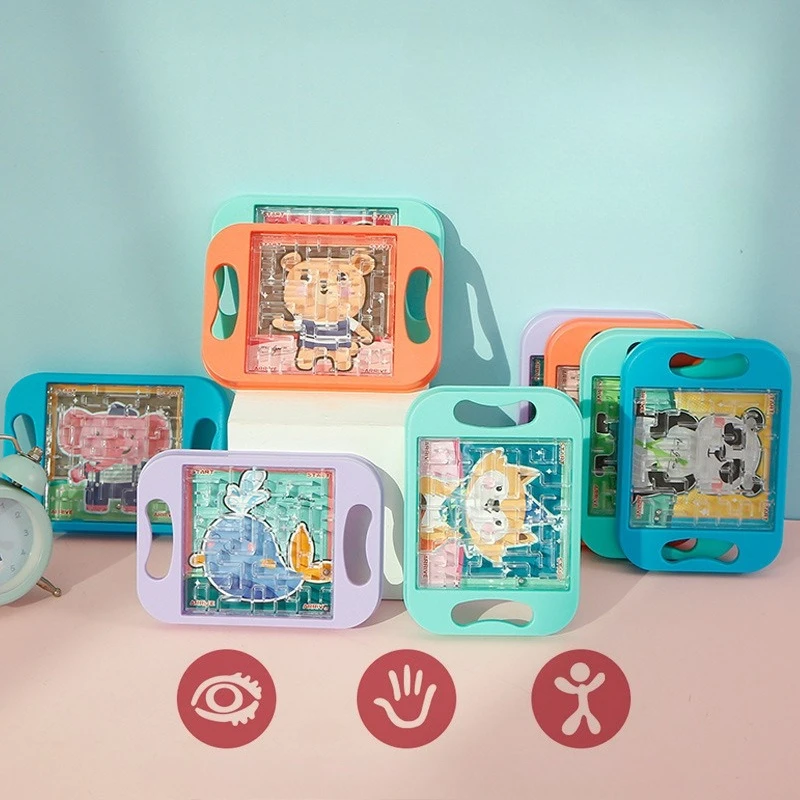 Kulka Labiryntowa 3D dla Dzieci Balansowanie Grawitacji Pamięć Układanie Sekwencyjne Puzzle Montessori Wczesna Edukacja Prezenty dla Niemowląt Zabawki Edukacyjne Najlepsze Prezenty