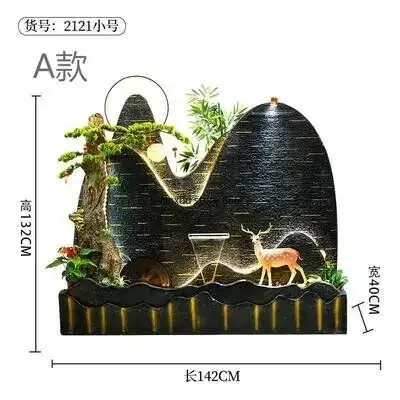 

Water Curtain Wall Water Company Indoor Living Room Fish Pond Landscape Villa Courtyard Fengshui Wheel Rockery Fountain