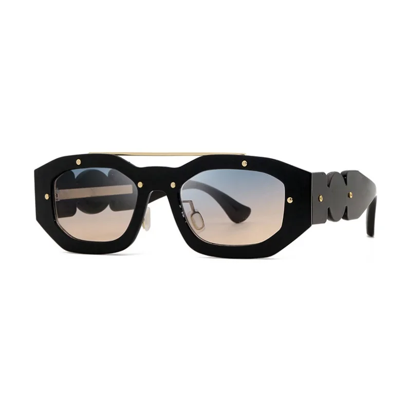 Rectangle Brand Designer Men Driving Sunglasses Oculos De Sol Masculino Square Outside Steampunk  Unisex Gradient UV400 Lens image 5