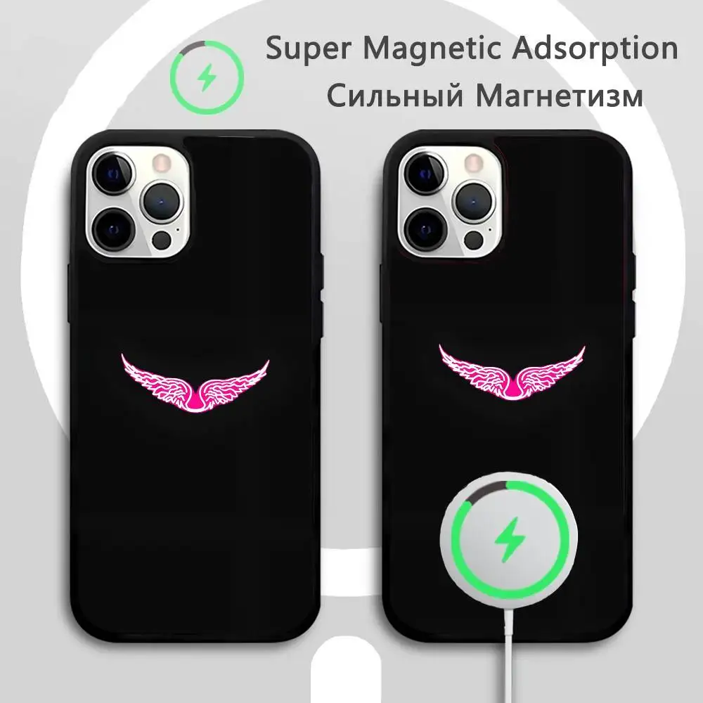 Чехол для телефона Epc Zadig Et Voltaire с сильным магнитом для iPhone 16, 15, 14, 13, Pro Max 11, 12, Mini для Magsafe