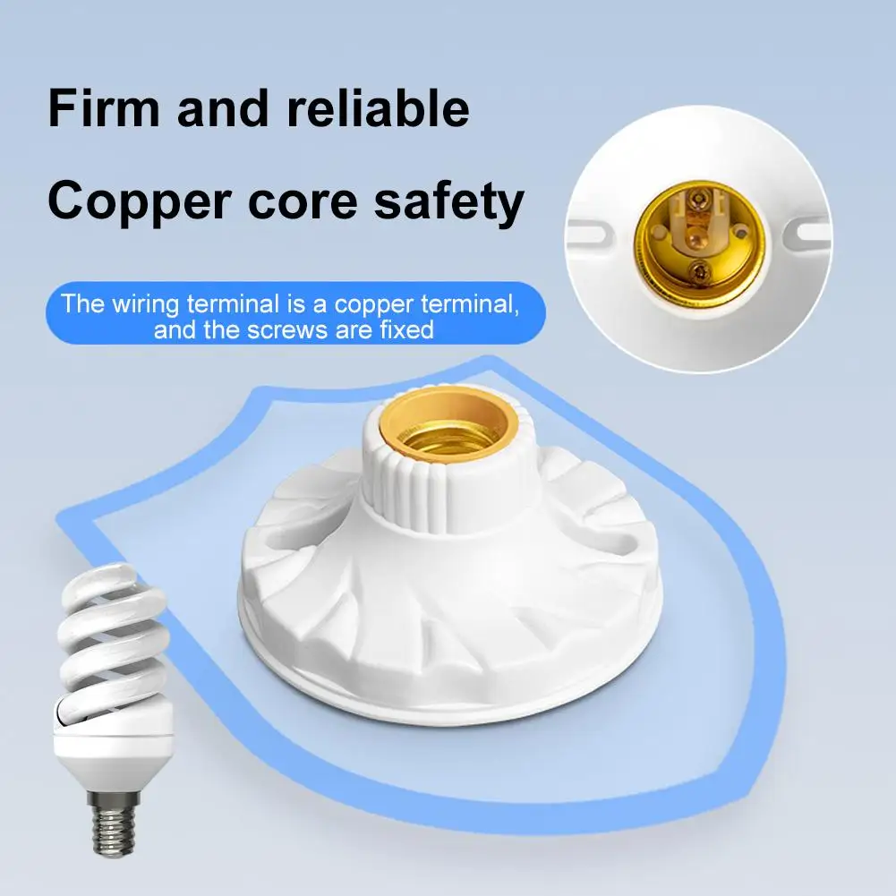 250V E27 Lamp Holder Socket Ceiling Mounted, Bakelite Porcelain Base, Screw Edison Bulb Socket, for Home Project Use I6D2