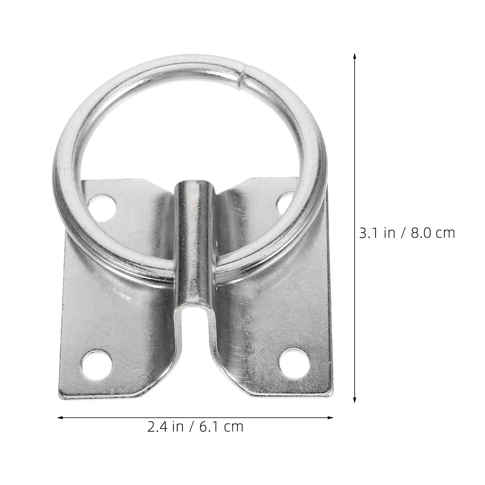 2Pcs Hot Dip Galvanized Horse Tie Rings Cross Tie Ring Wall Mount Hardware for Barn Stall Horse Stable Equipment Accessories
