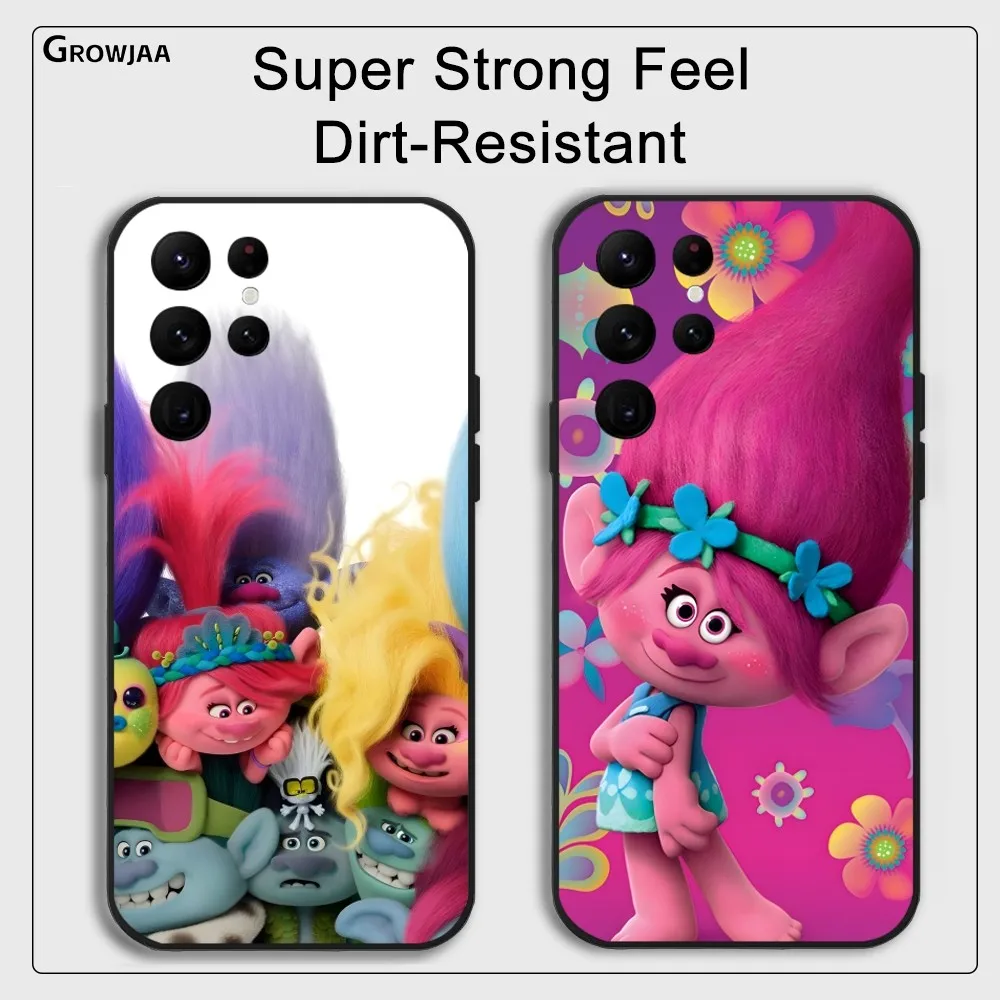 

T-Trolls Cartoon Phone Case for Samsung Galaxy S24 Ultra S22 S23 Ultra S21 S20 5G Protective Silicone TPU Funda