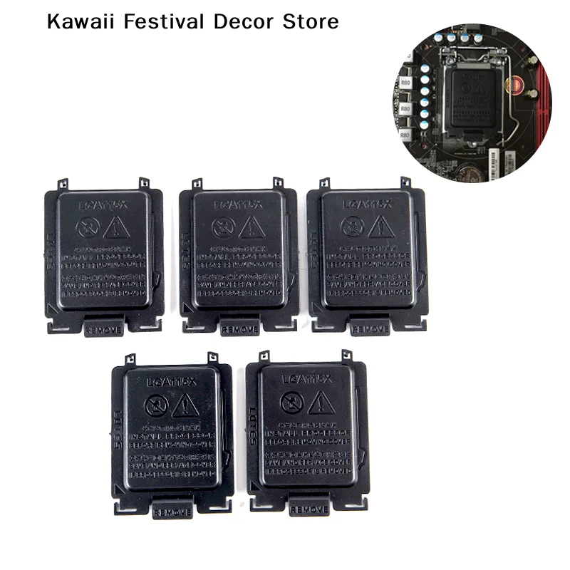 *5pcs Motherboard CPU Socket Protection Shell Black Cover Universal CPU Protection Pin Cover For LGA1155/1156/1150/1151/I3/I5/I7