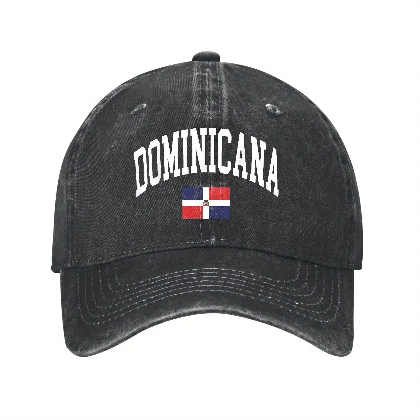 Unisex Dominican Republic Flag Print Graphic Baseball Cap - Unisex Wear, Adjustable Wide Brim, UV Prevention, Metal Clasp Fit, Fits Most Head Sizes, for Outdoor Sports, Hand Wash & Line Dry, Casual Outfits Hat