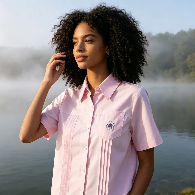 Japanese School Air Supply Embroidery Pointed Collar Shirt College Wind Organ Pleated Shirt Sweet Uniform Student Class Uniform