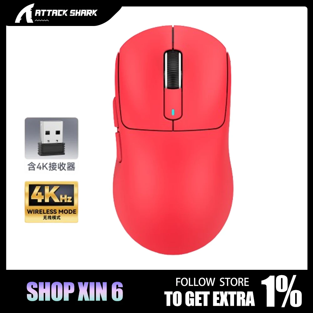 Attack Shark X3 Pro Wireless Mouse Tri Mode Paw3395 Gaming Mouse Long Battery Life Gaming Mouse E-sports Mice Pc Accessories Man