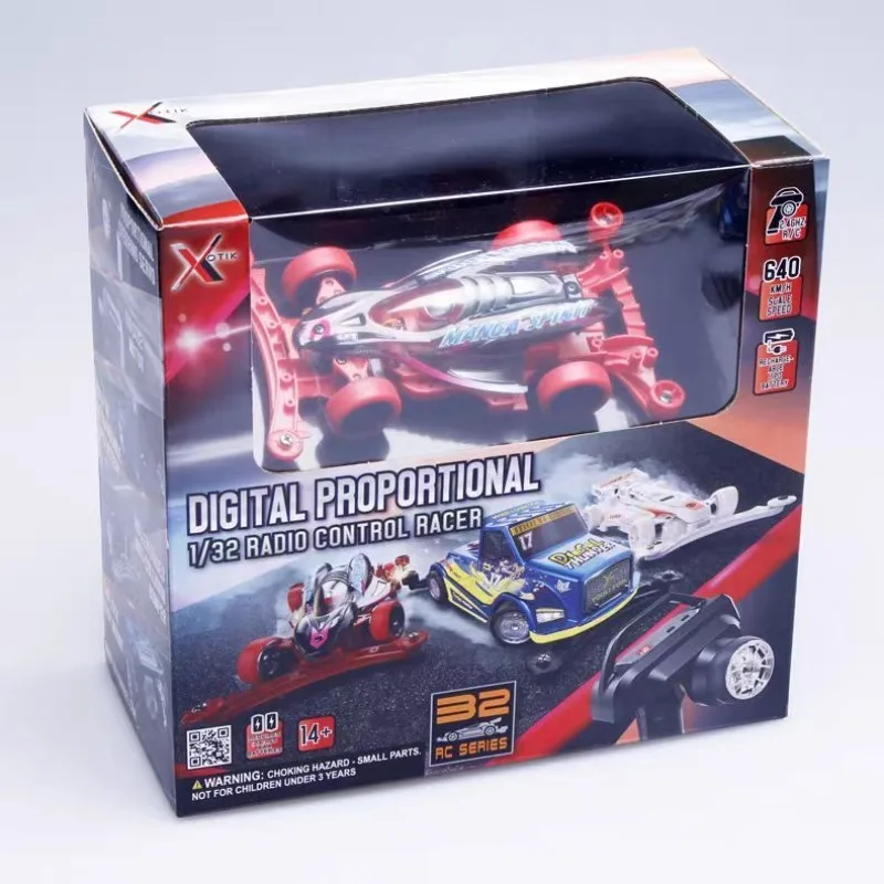 

1/32 Scale RC Car Servo-Steered Rear-Drive Racing Drift 4WD Car