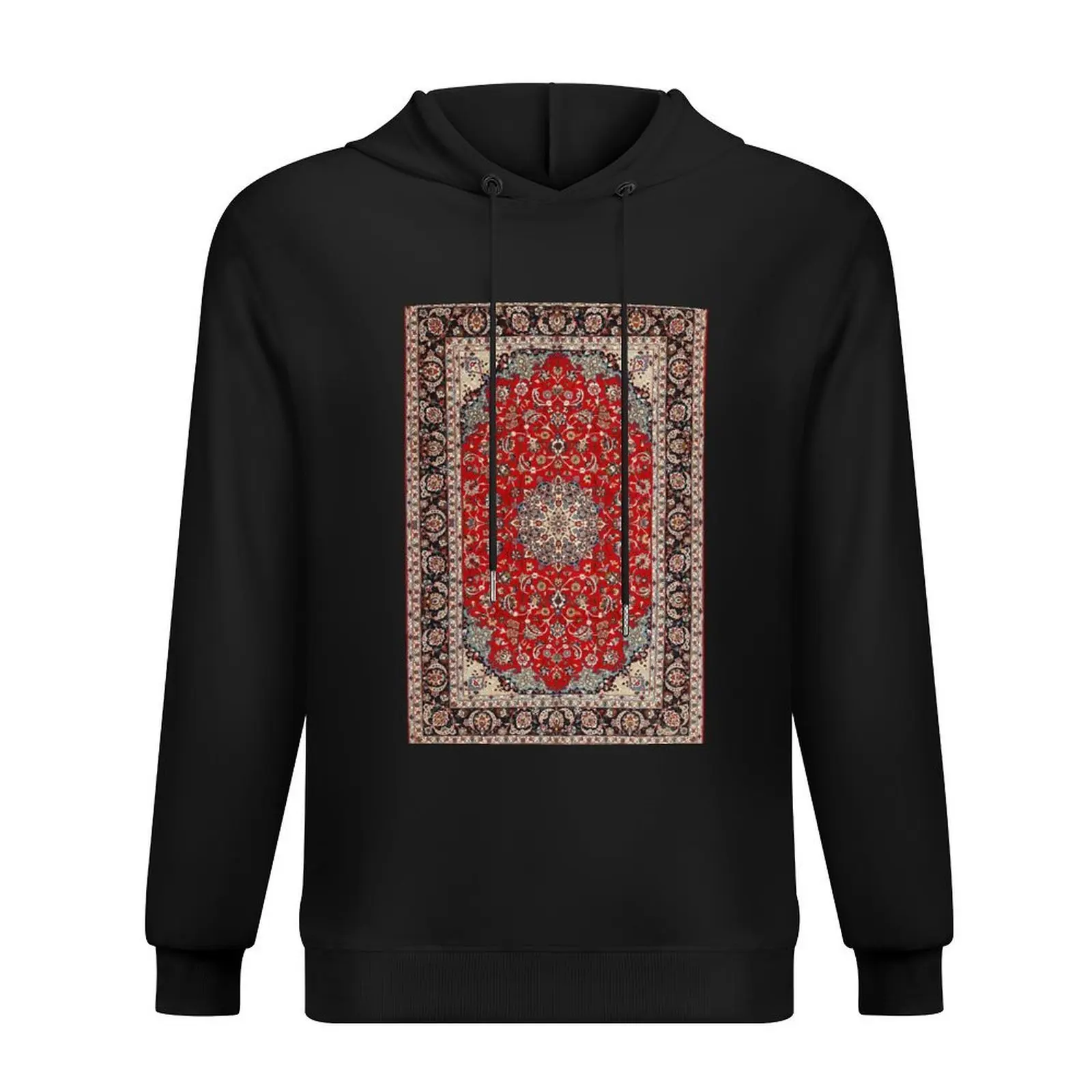 

Fine Silk & Wool Isfahan Persian Rug Print Hoodie men's clothes aesthetic clothing winter clothes new hooded tee