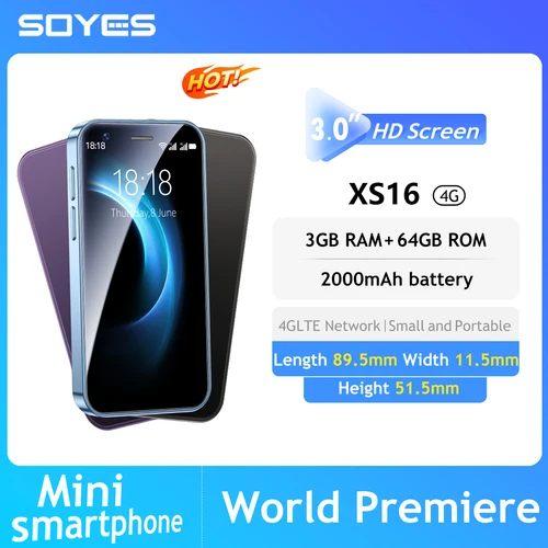 Más Vendidos Soyes Xs16 Mini 4G Smartphone 3,0 Pulgadas 3Gb