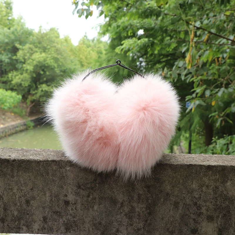 1Real Fox Fur Soft Plush Ear Warmer Winter Accessories Warm Ear Muffs Earmuffs Metal for Women Men Fashion Earflap Ears Cover