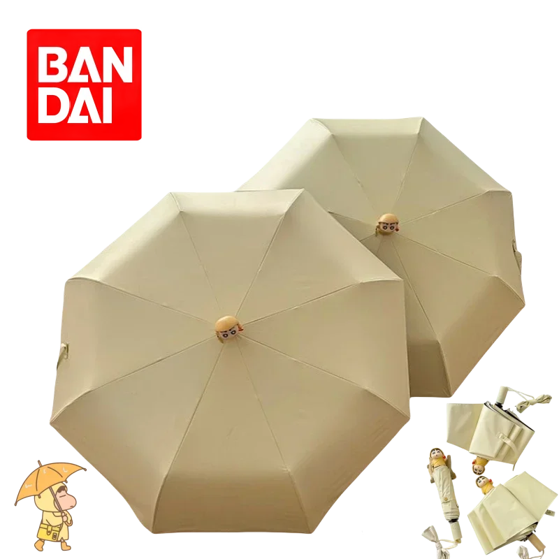 

Bandai Crayon Shin-chan Automatic Umbrella Girls Kawaii Doll Manual Folding Sun Umbrella Dual-purpose Portable Sunscreen UPF50+