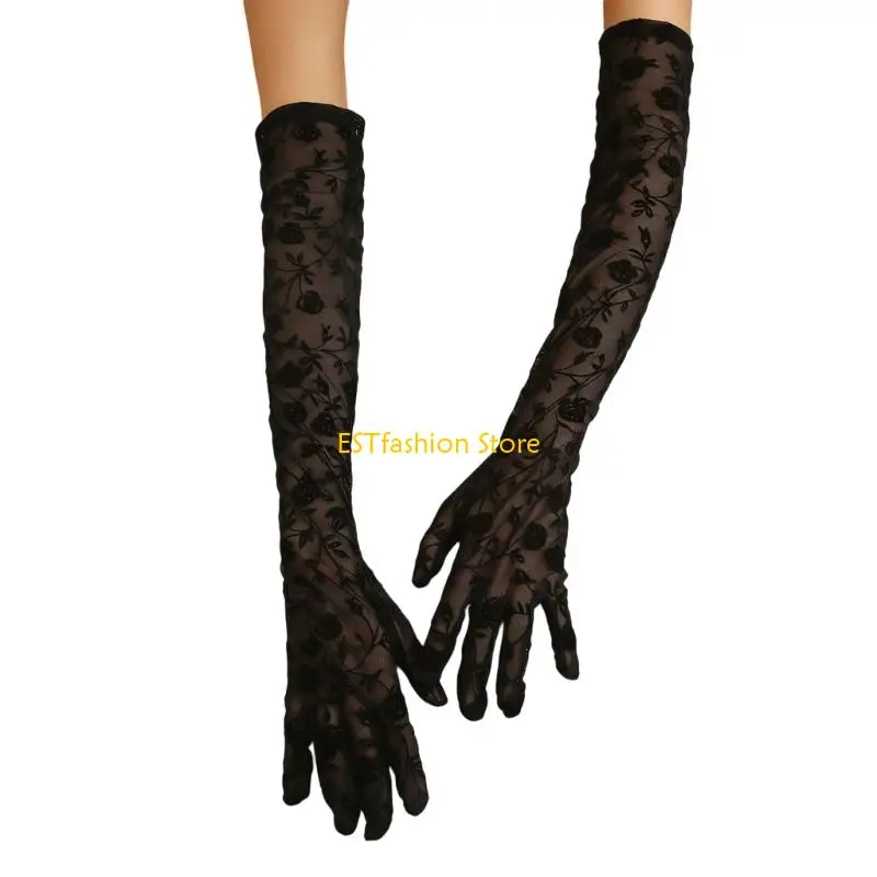 y5gc-2-個花嫁ミトンドライビンググローブレースグローブショール日焼け止めロリータミトン