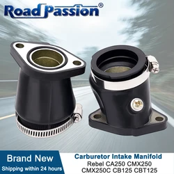 Motorcycle Carburetor Adapter Intake Manifold For HONDA Rebel CA250 CMX250 CMX250C CB125 CBT125 CB CBT CMX CA 125 250 C 250C