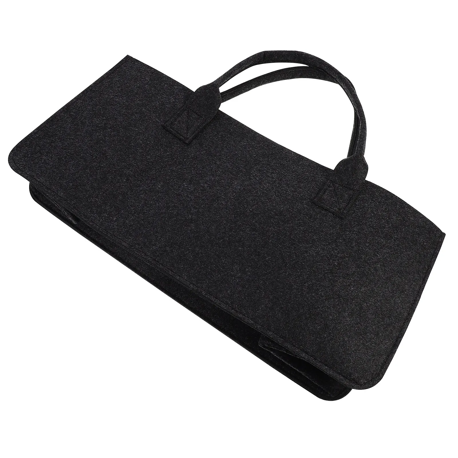1Pcs Portable Felt Firewood Bag Thick Storage Pouch for Fireplace Camping Outdoor Log Storage Organizer