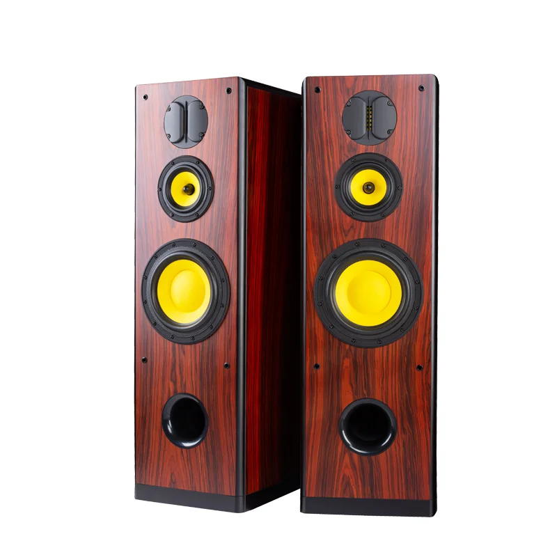 

M-078 Q3 + F5 + D8G Hivi DIY HIFI 8-дюймовый напольный динамик с красной кислотной веткой, шпон, трехходовой частотный домашний кинотеатр