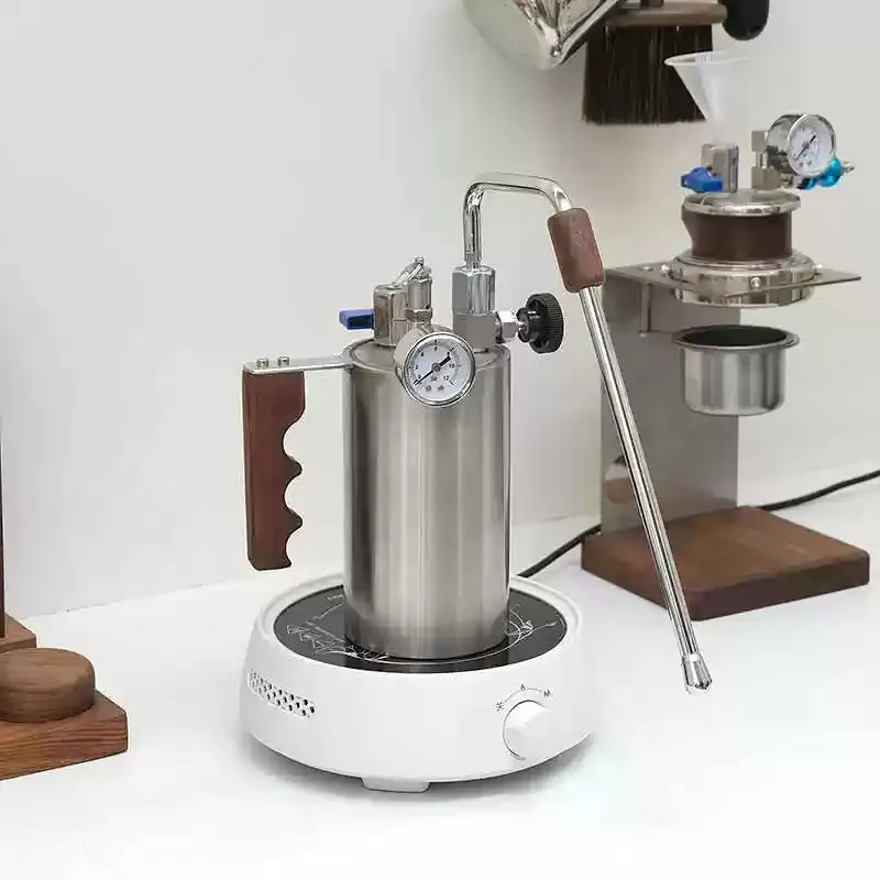 Stainless Steel Direct Fire Milk Frother Portable Steam Foam Maker For Camping Home Commercial Coffee
