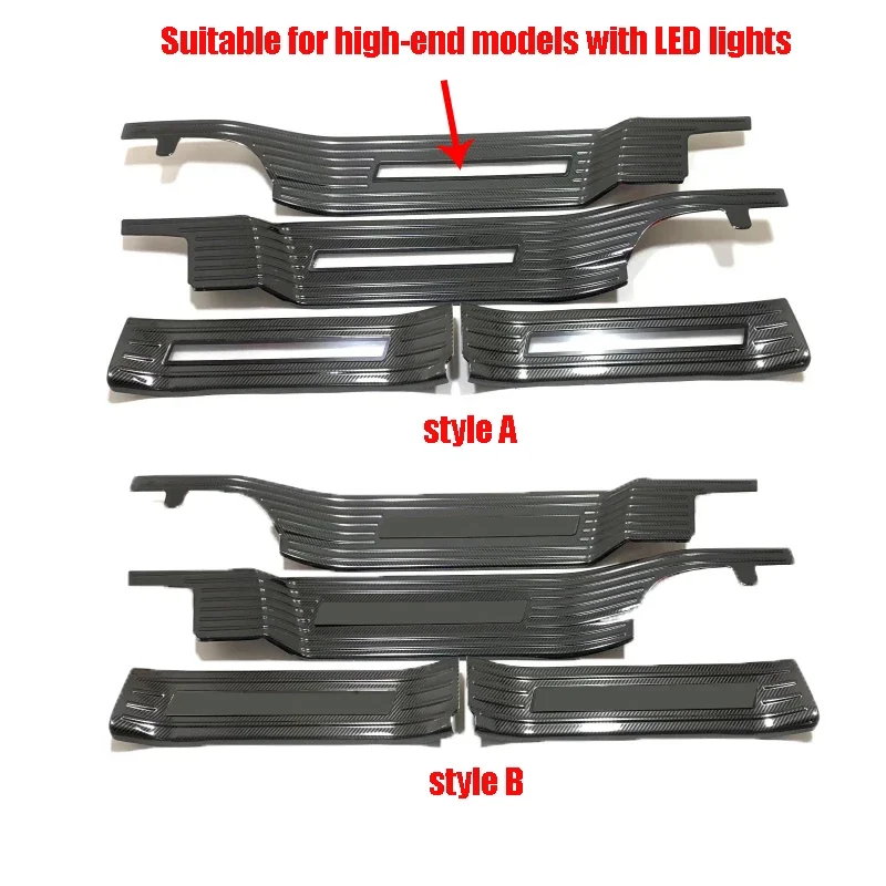 Para toyota sienna 2021 2022 porta de aço inoxidável pequena placa capa bem vindo pedal guarda proteger guarnição limiar acessórios