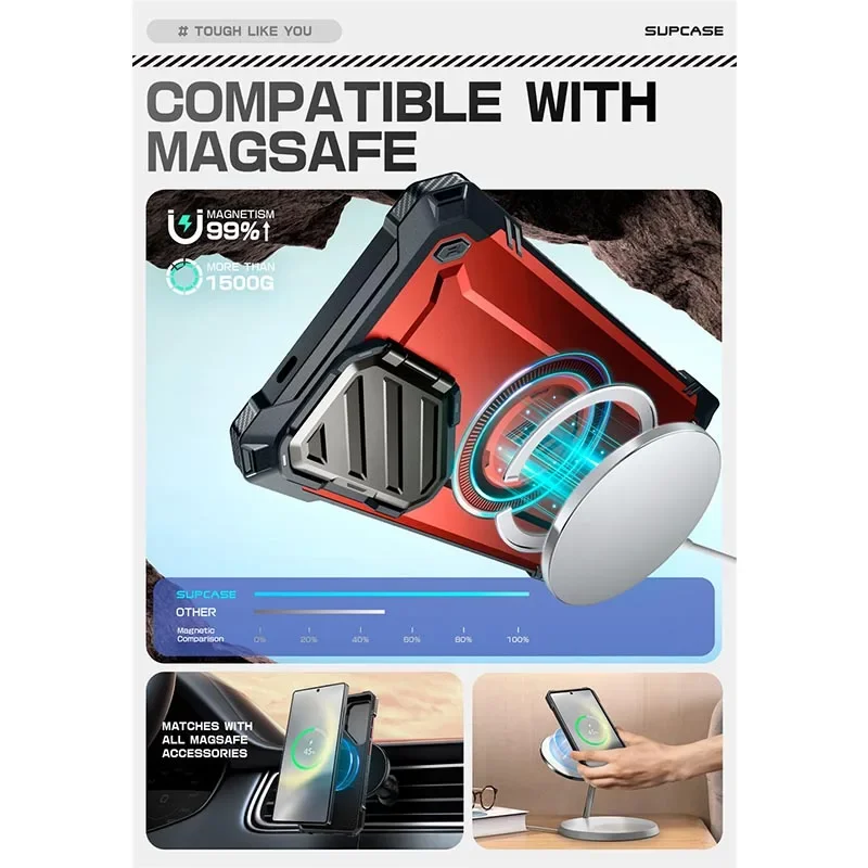 For Samsung Galaxy S25 Ultra Case SUPCASE UB Mag XT Heavy Duty Rugged Strong Magnetic Phone Case with Camera Cover Kickstand