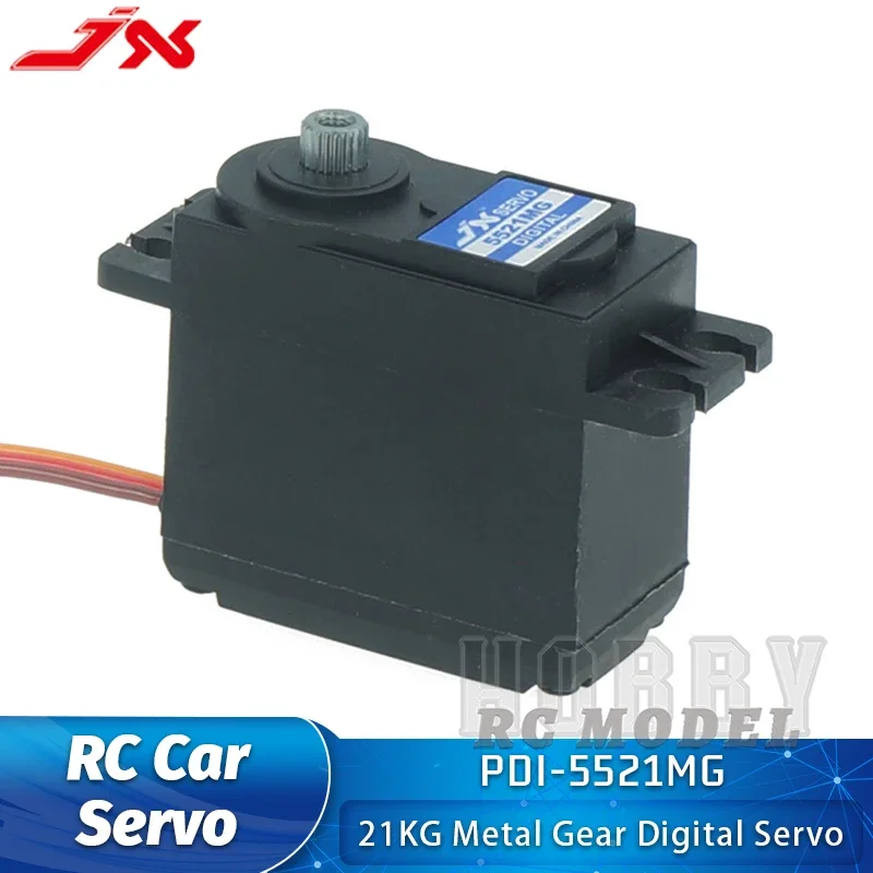 JX Servos PDI-5521MG 21KG Large Torque Metal Gear Digital Steering Servo for 1:10 1:8 RC Electric Model Car