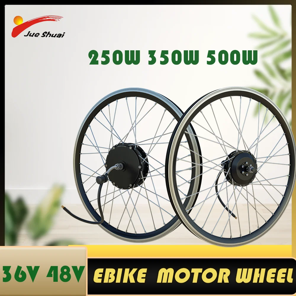 36V 48V Electric Bicycle Hub Motor Wheel 250W 350W 500W Brushless Gear Snow Bike Drive Wheel 20