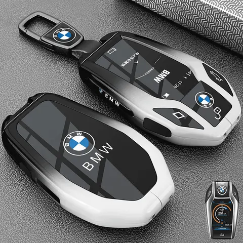 LCD 키 케이스 터치 스크린 자동차 키 가방 버클 쉘 BMW 5 시리즈 535le 7 시리즈 730li 740 8/6 시리즈 GT X3 X4 X5 X7에 적합