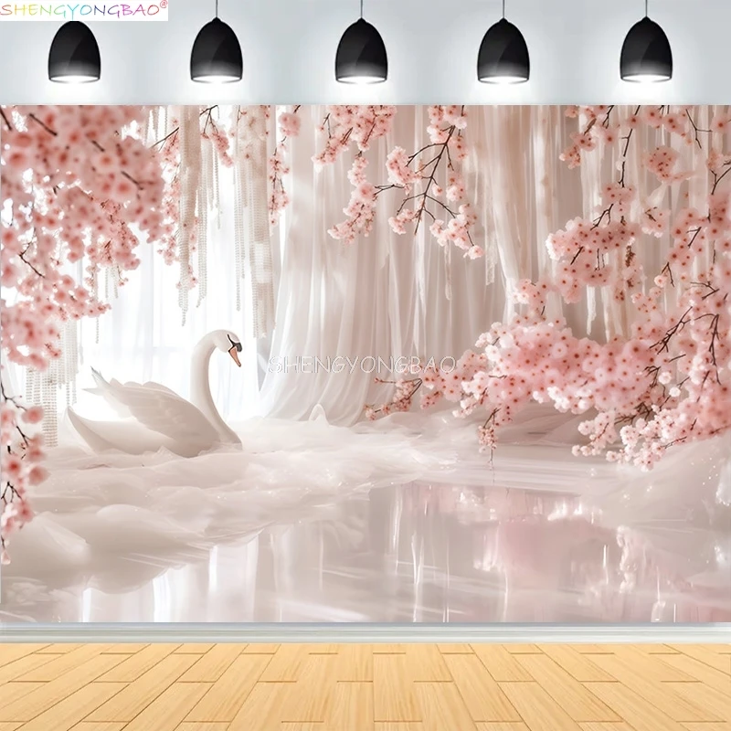 

Boho Dreamy Romantic Wedding Ceremony Photography Backdrops Birthday Party Elegant Floral Fantasy Castle Photo Background HS-09