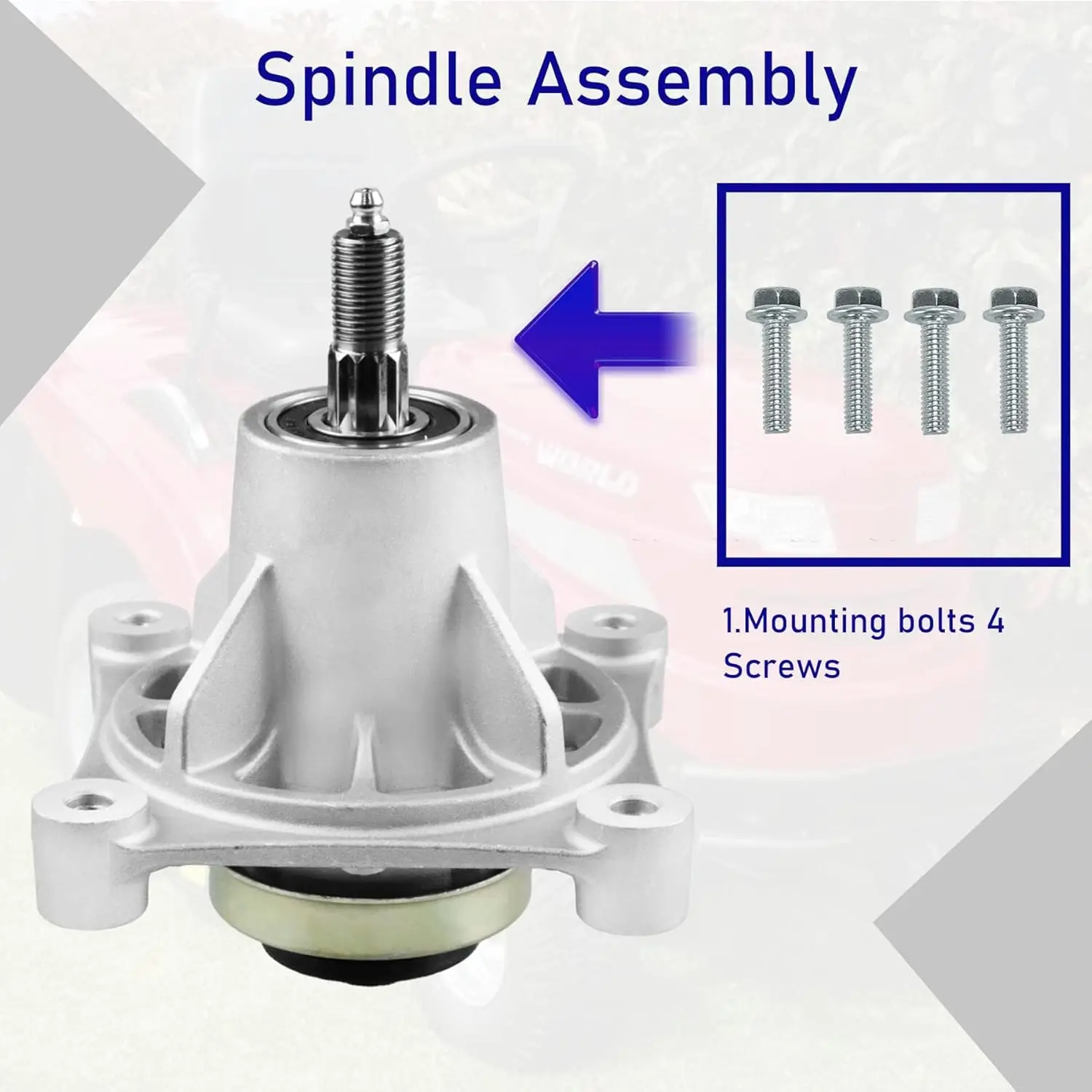 2 Pack 46 Inch Deck Spindle Assembly Fit for Husqvarna 174356 174358 532174356 532192656 539107515 587125201