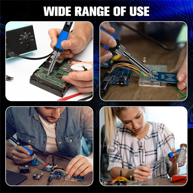 

AT48-DIY Soldering Iron Kit, 90W LED Display Adjustable Temperature Soldering Iron, Automatic Sleep Mode Soldering Gun