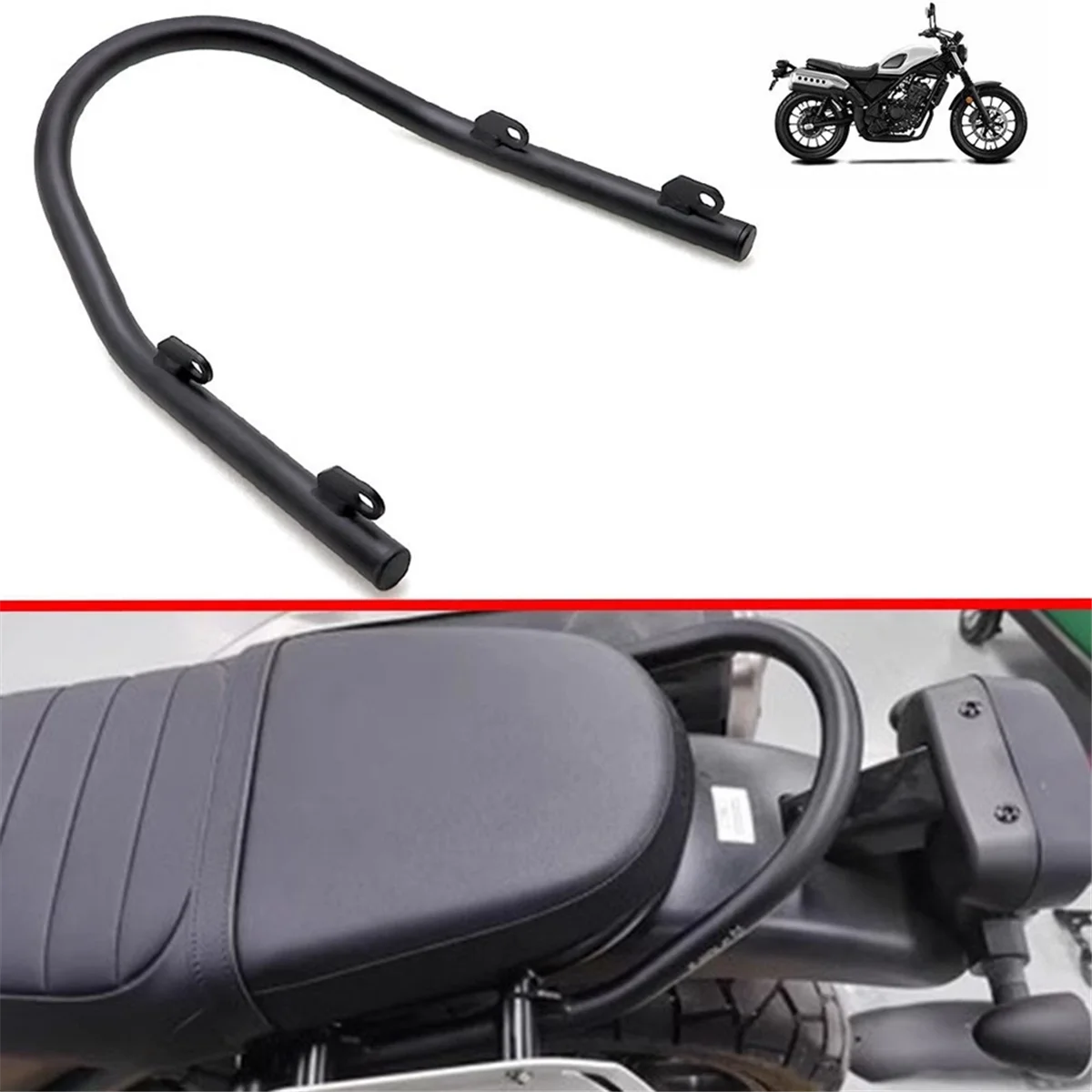 Motorcycle Passenger Rear Seat Grab Bar Handles Seat Armrest Handle for Honda CL300 CL500 CL 300 500 2022-2024